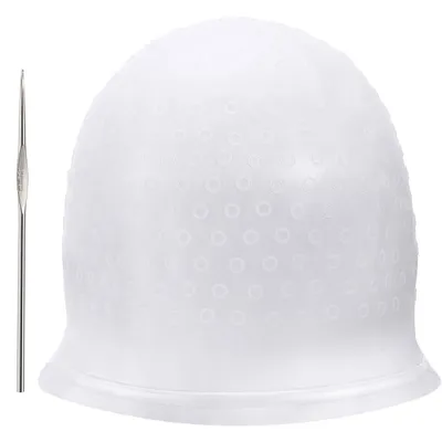 Produktbild von Silikon Markierungshaube 1 Stück, Wiederverwendbare Haarfärbehaube Mit Metallhaken, Für Damen Und Mädchen