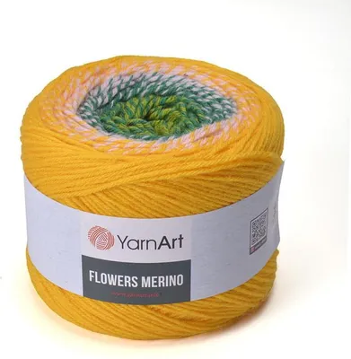 Produktbild von YarnArt Flowers Merino 566 - Weiche & vielseitige Wolle für farbenfrohe Projekte, 225g/590m