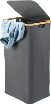 Immagine prodotto di bremermann cestino per biancheria con sacco e coperchio rimovibili, circa 100 litri, grigio