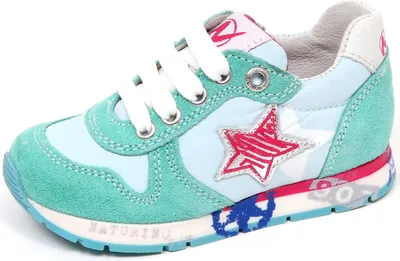 Produktbild von E9232 Sneaker bimba Mädchen NATURINO scarpe grün Wasser/hell blu Schuh Baby