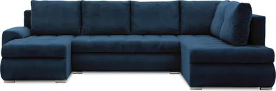 Produktbild von Ecksofa TOKIO II PRO mit Schlaffunktion - Eckcouch mit 3 Bettkasten - POSO 005 Dunkelblau RECHTS (Muster 1)