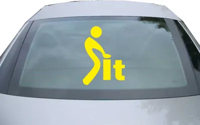 Produktbild von Indigos UG - Aufkleber Heckscheibe & Motorklappe DE6458 - gelb - 600x428 mm - It - Auto Scheiben Fenster Heckklappe Tuning Racing JDM - Die cut