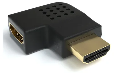Produktbild von HDMI Winkel Adapter Links 90 Grad Flach gewinkelt 4K UHD 2160p Winkelstecker