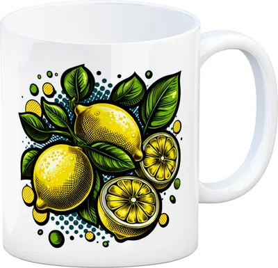 Produktbild von Zitronen Comic Kaffeebecher