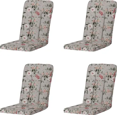 Produktbild von Madison - Julliete Hochlehnen-Gartenstuhlkissen - Mehrfarbig - 110 x 48 x 6 cm - 4er-Set