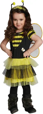 Produktbild von Bienchen Kinderkostüm 2-tlg. Schwarz gelb 128