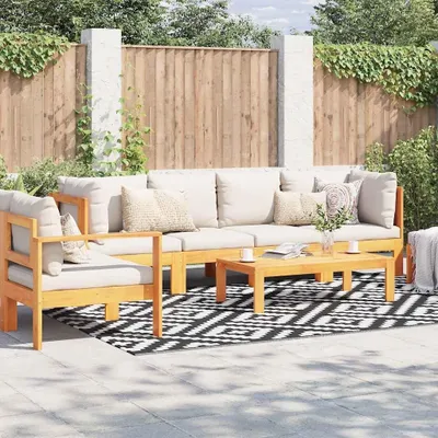 Produktbild von Outdoor-Teppich Weiß und Schwarz 190x290 cm PP, Garten Balkon,Gartenteppiche Picknickdecken, 2.35 kg-368574