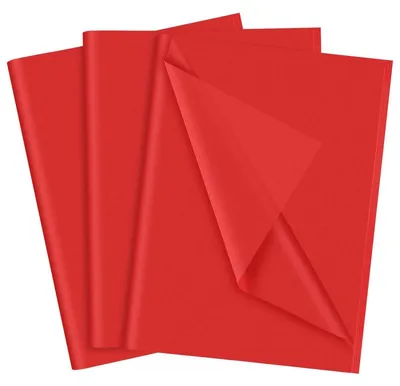 Produktbild von Seidenpapier Rot 60 Blatt 35 x 50 cm für Geschenktüten, Basteln, Blumen, Dekoration