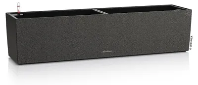 Immagine prodotto di Fioriera LECHUZA BALCONERA Stone 80 nero grafite | cassetta da balcone con irrigazione e 2 inserti per piante | aspetto pietra naturale | 79 x 19 x 19 cm | 15662