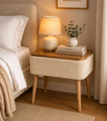 Produktbild von Skye Decor, Hochwertiger Nachttisch (Elterncode) - Beige, 45x55x30 cm, Skandinavisch