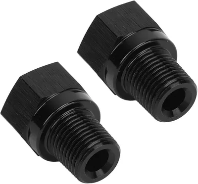 2 Stück 1/8 Zoll NPT männlich zu M10 x 1,0 weiblich Aluminium Öldruckmesser Anschlussadapter - Für einfache Verbindung des