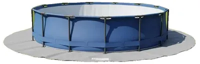 Image de Film de protection pour piscine, en polyester géotextile durable, diamètre 500 cm, compatible avec divers modèles, couleur gris clair