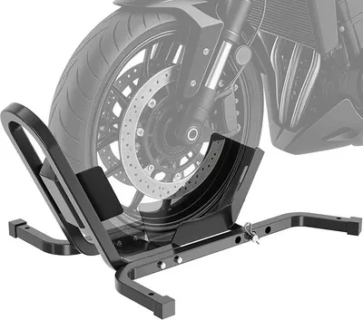 Produktbild von Motorradständer für 17-21", 60-120 mm Vorderrad, einstellbare Motorradwippe aus Stahl, als Transportständer und Montageständer