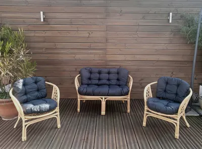 Produktbild von Gartenbankauflage Bankauflage Bankkissen Sitzkissen Sitzpolster Steve 6 tlg. Set Dunkelgrau