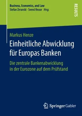 Immagine prodotto di Einheitliche Abwicklung für Europas Banken