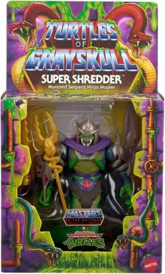 Zdjęcie produktu dla MOTU x TMNT: Żółwie Grayskull Deluxe Actionfigur Super Shredder 14 cm