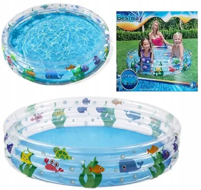 Produktbild von Bestway Kinder aufblasbarer Gartenpool Transparent 151 x 29 cm