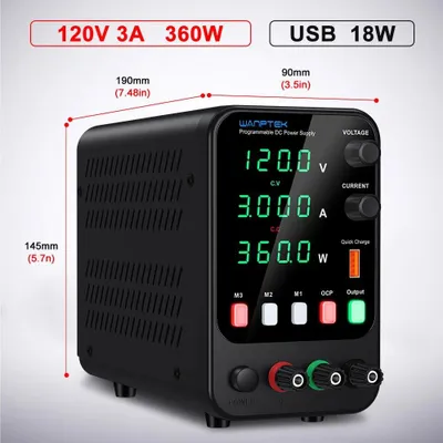 Produktbild von Labor Netzgerät DC Labornetzteil - APS1203H 120V 3A Tischgerät - Einstellbar 0–120V 0–3A - Einzelausgang - Für Labor Und Elektronik