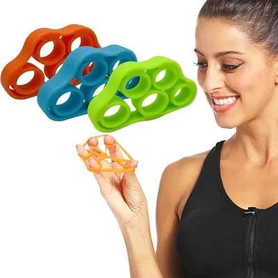 Produktbild von Famanu Handtrainer - Silikon Fingertrainer - Handkrafttrainer - Verstellbarer Fingerdehner
