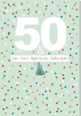 Produktbild von 50. Geburtstag - A4 - Glückwunschkarte im Format 21 x 29,7 cm mit