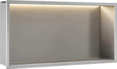 Obrázok produktu pre Niková Kúpeľňová Polička REA 30x60 Brush Steel
