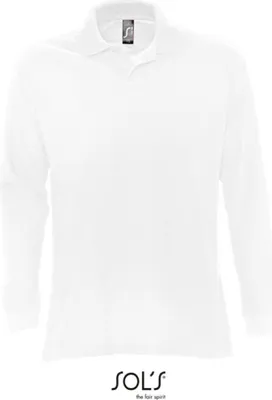 Produktbild von SOLs 11328 | Herren Longsleeve Poloshirt Star - Farbe: White - Größe: XL