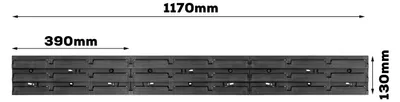 Image de Tableau d'outils mural - 117 x 13 cm - Idéal pour garage et atelier
