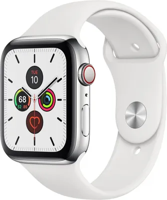 Produktbild von Apple Watch Series 5 GPS + Cellular 44mm Edelstahl Sportband White