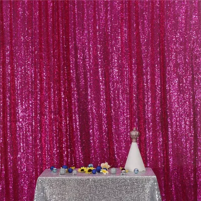 Pailletten Hintergrundstoff 152x213 cm Fuchsia Hochzeit Party