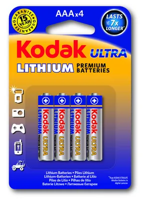 Produktbild von Kodak Ultra AAA Lithium Batterien 4er-Pack