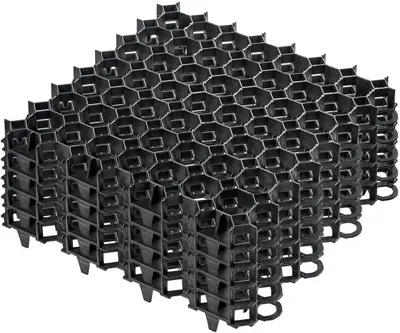 Immagine prodotto di Griglia per prato in plastica KADAX "Forsa", pannello per paddock, griglia per prato, nero, 50 cm, 4 pezzi