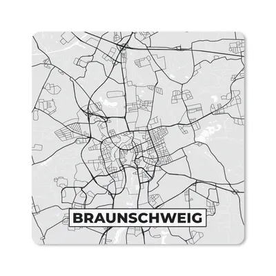 Produktbild von MuchoWow® Mauspad Mousepad Deutschland - Stadtplan - Braunschweig - Karte 20x20 cm - Mousepads - Maus Mat - Pad - Mausunterlage - Desk Mat - Bureauartikeln