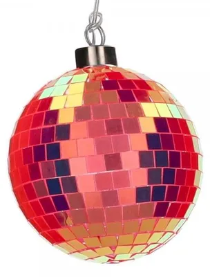 Obrázok produktu pre Diskotéka, LED guľa, 10 cm, neónovo oranžová