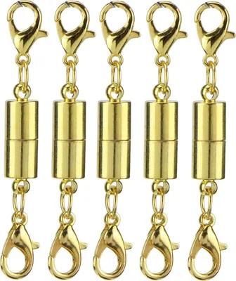 Produktbild von Stück Halskettenverschlüsse, vergoldet, Mehrzweck-DIY-Armband, Fußkettchen, Karabinerverschlüsse, Magnetschnallen, Schmuckzubehör-Golden
