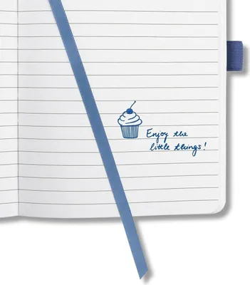 Produktbild von Notizbuch Jolie ca. A6 liniert Hardcover Indigo Blue Packung mit 2 Stück
