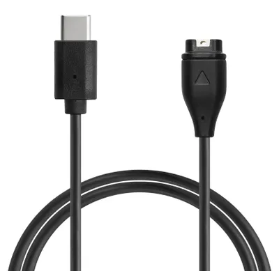 Obrázok produktu pre Nabíjací kábel kwmobile pre inteligentné hodinky Garmin Forerunner 55 – USB-C nabíjací kábel pre inteligentné hodinky – Náhradný kábel pre fitness tracker –