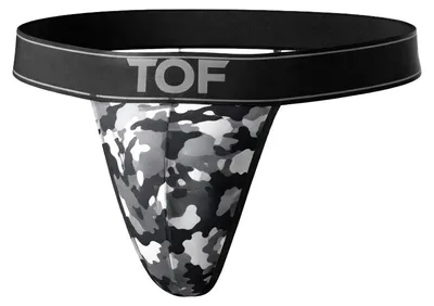Image de TOF Paris Iconic Stringless Thong Camo Grey - 1x Taille S