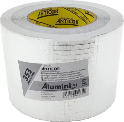 Immagine prodotto di 1 rotolo di nastro adesivo in alluminio rinforzato con rete 100 mm x 50 m