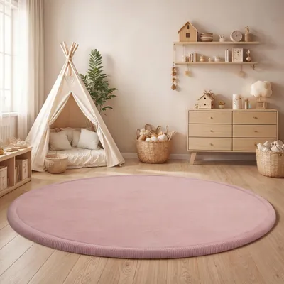 Immagine prodotto di Tappeto per bambini Tappeto per cameretta Tappeto gioco per bambini Soffice decorazione antiscivolo Dimensioni 160 cm Rotondo