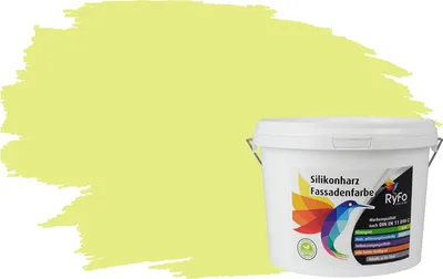 Produktbild von RyFo Colors Silikonharz Fassadenfarbe Lotuseffekt Trend Avocadogrün 3l - bunte Fassadenfarbe, weitere Grün Farbtöne und Größen erhältlich, Deckkraft Klasse 1