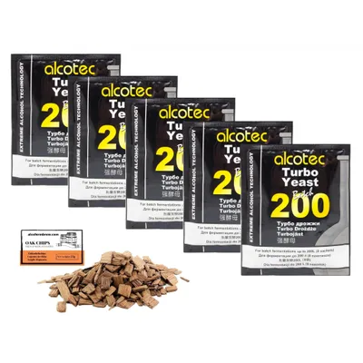 Produktbild von 5 x Alcotec Turbohefe - Batch 200 Alkohol Brennhefe, Gärhefe, Wodkahefe, Turbo Hefe, Wodka Hefe