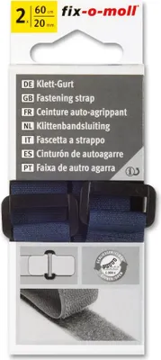 Produktbild von Klettgurt fix-o-moll 60cm x 20mm blau