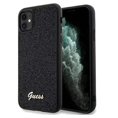 Zdjęcie produktu dla Guess GUHCN61PMSDGSK iPhone 11 / Xr 6.1 czarny/black hardcase Disco Metal Script