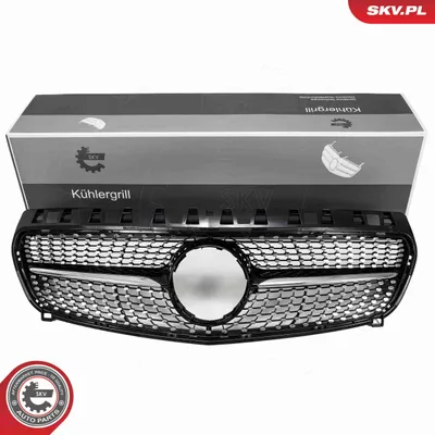 Produktbild von ESEN SKV 66SKV502 Kühlergrill Frontgrill passend für MERCEDES-BENZ A-Klasse (W176) Schwarz Glänzend
