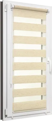 Doppelrollo Tag und Nacht 120x150 cm, Hellgrau, Klemmfix