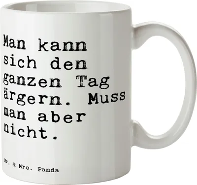 Produktbild von Mr. & Mrs. Panda Trinkbecher Man kann sich den... - Weiß - Geschenk, Freundin, Sprüche, Spruch Weisheiten Zitate Lustig Weisheit Worte, Kollegin, Kaffeebecher, Teetasse