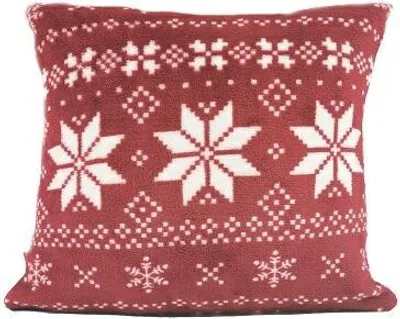 Zdjęcie produktu dla Świąteczna poszewka na poduszkę NORDICO 40x40 cm czerwona