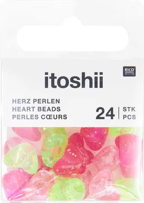 Produktbild von itoshii Perlen-Set "Glitzerherzen"