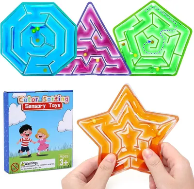 Productafbeelding van Labyrint-spel - Set van 4 - Sensorisch speelgoed gel - Fidget squishy speelgoed - Anti-stress autisme - Adhd speelgoed