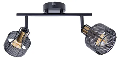 Image de Plafonnier, métal, noir, L 32 cm